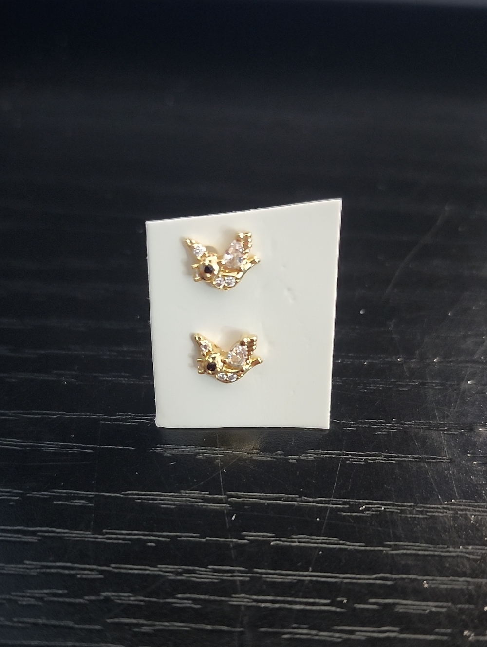 Disney's Snow White Inspired Dainty Gold Bird Stud Earrings